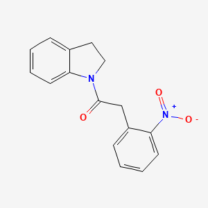 molecular formula C16H14N2O3 B5808250 1-[(2-nitrophenyl)acetyl]indoline 