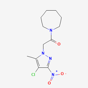 1-[(4-chloro-5-methyl-3-nitro-1H-pyrazol-1-yl)acetyl]azepane