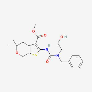 methyl 2-({[benzyl(2-hydroxyethyl)amino]carbonyl}amino)-5,5-dimethyl-4,7-dihydro-5H-thieno[2,3-c]pyran-3-carboxylate