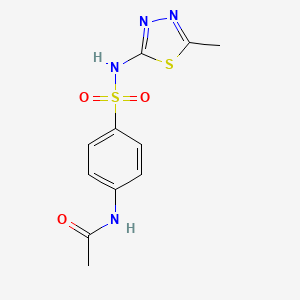 molecular formula C11H12N4O3S2 B5808279 N-(4-{[(5-methyl-1,3,4-thiadiazol-2-yl)amino]sulfonyl}phenyl)acetamide CAS No. 39719-87-4