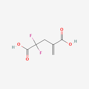 molecular formula C6H6F2O4 B580828 2,2-二氟-4-亚甲基戊二酸 CAS No. 1307857-45-9