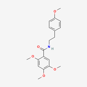 molecular formula C19H23NO5 B5808299 2,4,5-trimethoxy-N-[2-(4-methoxyphenyl)ethyl]benzamide 