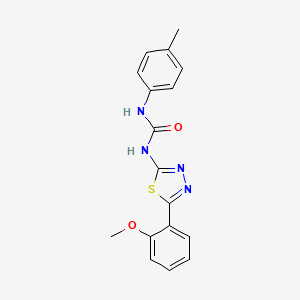 molecular formula C17H16N4O2S B5808306 N-[5-(2-methoxyphenyl)-1,3,4-thiadiazol-2-yl]-N'-(4-methylphenyl)urea 
