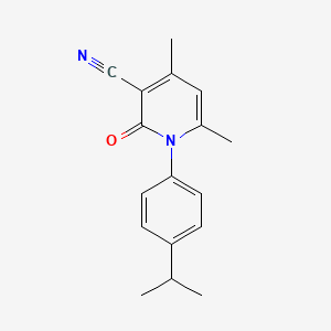 molecular formula C17H18N2O B5808307 1-(4-isopropylphenyl)-4,6-dimethyl-2-oxo-1,2-dihydro-3-pyridinecarbonitrile 