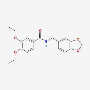 molecular formula C19H21NO5 B5808329 N-(1,3-benzodioxol-5-ylmethyl)-3,4-diethoxybenzamide 