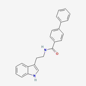 molecular formula C23H20N2O B5808337 N-[2-(1H-indol-3-yl)ethyl]-4-biphenylcarboxamide 