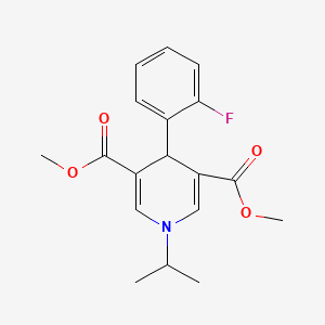 molecular formula C18H20FNO4 B5808341 dimethyl 4-(2-fluorophenyl)-1-isopropyl-1,4-dihydro-3,5-pyridinedicarboxylate 