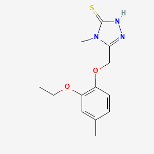 molecular formula C13H17N3O2S B5808343 5-[(2-ethoxy-4-methylphenoxy)methyl]-4-methyl-4H-1,2,4-triazole-3-thiol 