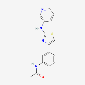molecular formula C16H14N4OS B5808347 N-{3-[2-(3-pyridinylamino)-1,3-thiazol-4-yl]phenyl}acetamide 