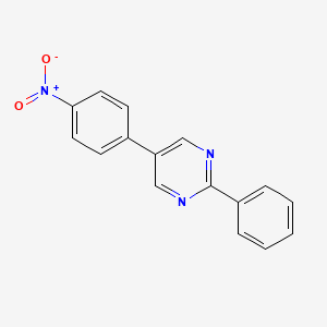 molecular formula C16H11N3O2 B5808353 5-(4-nitrophenyl)-2-phenylpyrimidine 