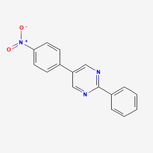 molecular formula C16H11N3O2 B5808353 5-(4-硝基苯基)-2-苯基嘧啶 