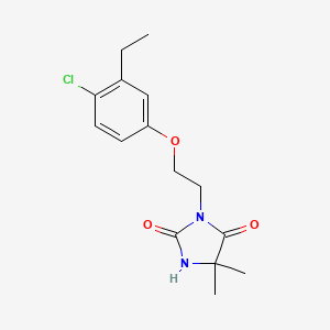 molecular formula C15H19ClN2O3 B5808373 3-[2-(4-chloro-3-ethylphenoxy)ethyl]-5,5-dimethyl-2,4-imidazolidinedione 
