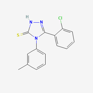 molecular formula C15H12ClN3S B5808402 5-(2-chlorophenyl)-4-(3-methylphenyl)-2,4-dihydro-3H-1,2,4-triazole-3-thione 