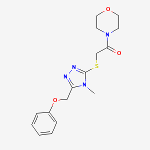 4-({[4-methyl-5-(phenoxymethyl)-4H-1,2,4-triazol-3-yl]thio}acetyl)morpholine