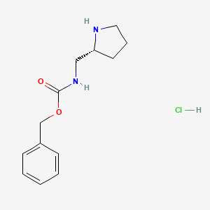 molecular formula C13H19ClN2O2 B580841 (R)-Benzyl (pyrrolidin-2-ylmethyl)carbamate hydrochloride CAS No. 1217652-74-8