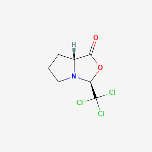 molecular formula C7H8Cl3NO2 B580842 (3S)-三氯甲基-顺式-四氢吡咯并[1,2-C]恶唑-1-酮 CAS No. 1330286-50-4