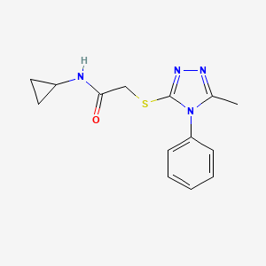 N-cyclopropyl-2-[(5-methyl-4-phenyl-4H-1,2,4-triazol-3-yl)thio]acetamide
