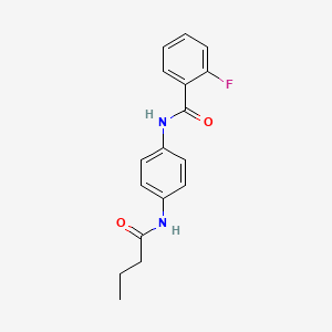 N-[4-(butyrylamino)phenyl]-2-fluorobenzamide