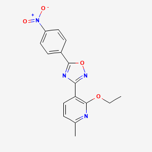 2-ethoxy-6-methyl-3-[5-(4-nitrophenyl)-1,2,4-oxadiazol-3-yl]pyridine