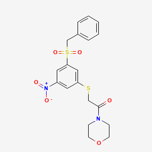 molecular formula C19H20N2O6S2 B5808487 4-({[3-(benzylsulfonyl)-5-nitrophenyl]thio}acetyl)morpholine 