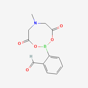 molecular formula C12H12BNO5 B580849 2-(6-甲基-4,8-二氧代-1,3,6,2-二噁杂硼杂环-2-基)苯甲醛 CAS No. 1257651-51-6