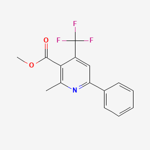 molecular formula C15H12F3NO2 B5808512 methyl 2-methyl-6-phenyl-4-(trifluoromethyl)nicotinate 