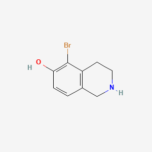 molecular formula C9H10BrNO B580852 5-Bromo-1,2,3,4-tetrahydroisoquinolin-6-ol CAS No. 1253791-69-3
