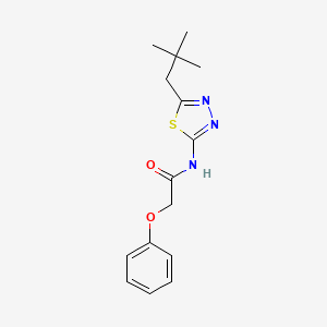N-[5-(2,2-dimethylpropyl)-1,3,4-thiadiazol-2-yl]-2-phenoxyacetamide