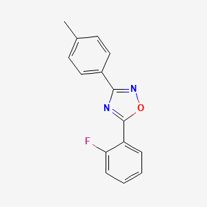 molecular formula C15H11FN2O B5808560 5-(2-fluorophenyl)-3-(4-methylphenyl)-1,2,4-oxadiazole 