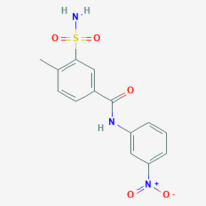 molecular formula C14H13N3O5S B5808584 3-(aminosulfonyl)-4-methyl-N-(3-nitrophenyl)benzamide 