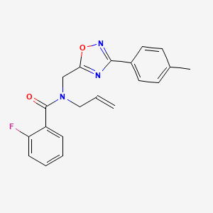 N-allyl-2-fluoro-N-{[3-(4-methylphenyl)-1,2,4-oxadiazol-5-yl]methyl}benzamide