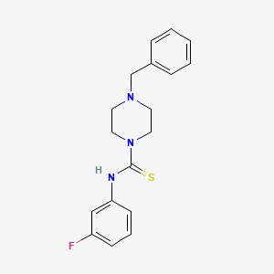 4-benzyl-N-(3-fluorophenyl)-1-piperazinecarbothioamide