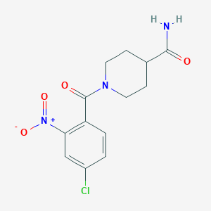 molecular formula C13H14ClN3O4 B5808617 1-(4-chloro-2-nitrobenzoyl)-4-piperidinecarboxamide 