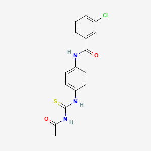 N-(4-{[(acetylamino)carbonothioyl]amino}phenyl)-3-chlorobenzamide