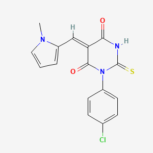 1-(4-chlorophenyl)-5-[(1-methyl-1H-pyrrol-2-yl)methylene]-2-thioxodihydro-4,6(1H,5H)-pyrimidinedione
