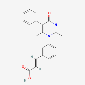 molecular formula C21H18N2O3 B5808650 3-[3-(2,6-dimethyl-4-oxo-5-phenyl-1(4H)-pyrimidinyl)phenyl]acrylic acid 