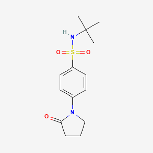 molecular formula C14H20N2O3S B5808653 N-(tert-butyl)-4-(2-oxo-1-pyrrolidinyl)benzenesulfonamide 
