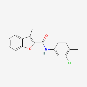 molecular formula C17H14ClNO2 B5808674 N-(3-chloro-4-methylphenyl)-3-methyl-1-benzofuran-2-carboxamide 
