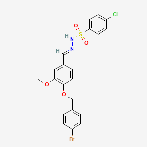N'-{4-[(4-bromobenzyl)oxy]-3-methoxybenzylidene}-4-chlorobenzenesulfonohydrazide