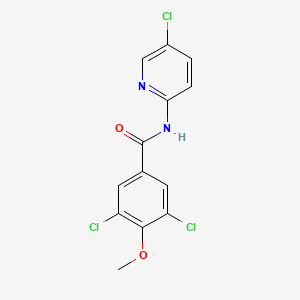 molecular formula C13H9Cl3N2O2 B5808686 3,5-dichloro-N-(5-chloro-2-pyridinyl)-4-methoxybenzamide 