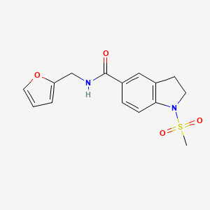 N-(2-furylmethyl)-1-(methylsulfonyl)-5-indolinecarboxamide