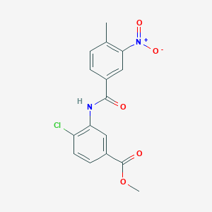 molecular formula C16H13ClN2O5 B5808698 methyl 4-chloro-3-[(4-methyl-3-nitrobenzoyl)amino]benzoate 