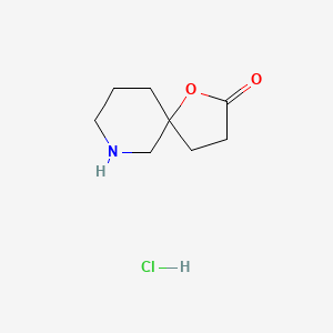 molecular formula C8H14ClNO2 B580870 盐酸 1-氧杂-7-氮杂螺[4.5]癸环-2-酮 CAS No. 1314961-56-2