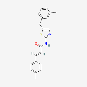 N-[5-(3-methylbenzyl)-1,3-thiazol-2-yl]-3-(4-methylphenyl)acrylamide