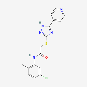 molecular formula C16H14ClN5OS B5808727 N-(5-chloro-2-methylphenyl)-2-{[5-(4-pyridinyl)-4H-1,2,4-triazol-3-yl]thio}acetamide 
