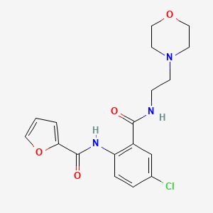 N-[4-chloro-2-({[2-(4-morpholinyl)ethyl]amino}carbonyl)phenyl]-2-furamide