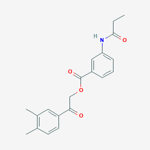 2-(3,4-dimethylphenyl)-2-oxoethyl 3-(propionylamino)benzoate