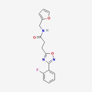 3-[3-(2-fluorophenyl)-1,2,4-oxadiazol-5-yl]-N-(2-furylmethyl)propanamide