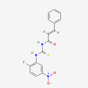 molecular formula C16H12FN3O3S B5808796 N-{[(2-fluoro-5-nitrophenyl)amino]carbonothioyl}-3-phenylacrylamide 