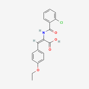 molecular formula C18H16ClNO4 B5808799 2-[(2-chlorobenzoyl)amino]-3-(4-ethoxyphenyl)acrylic acid 